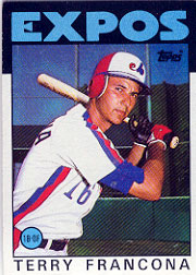 1986 Topps Baseball Cards      374     Terry Francona